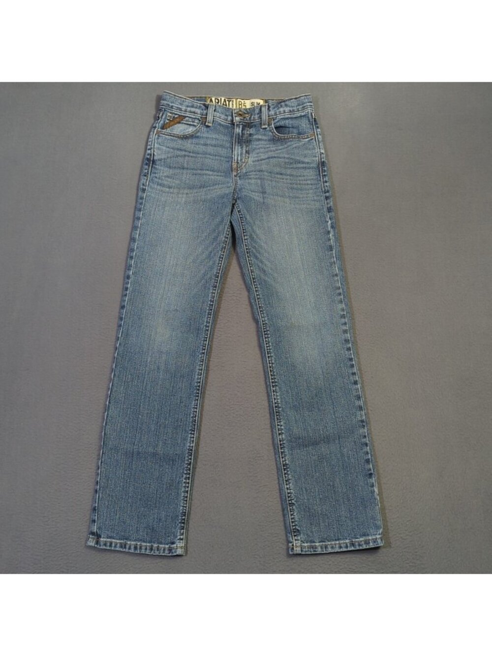 Ariat Jeans Kids 14 Boys Blue B5 Slim Stretch Legacy Stackable Straight Leg
